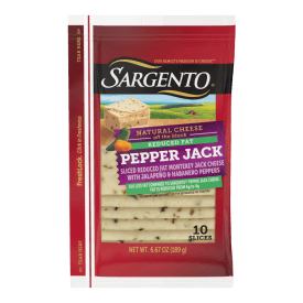 Sargento® Reduced Fat Natural Pepper Jack Sliced Cheese, 10 Slices