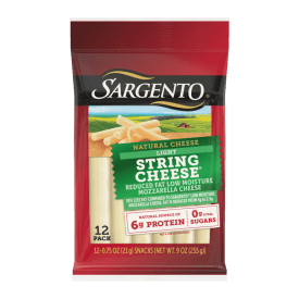 Sargento® Reduced Fat  Low Moisture Part-Skim Mozzarella Light Natural String Cheese, 12-Count
