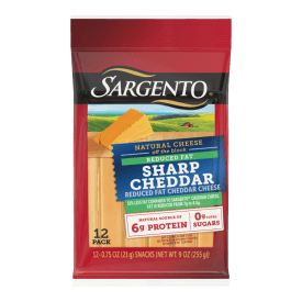 Sargento® Reduced Fat  Sharp Cheddar Natural Cheese Sticks, 12-Count