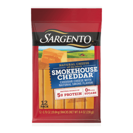 Sargento®  Smokehouse Cheddar™ Natural Cheese Sticks, 12-Count