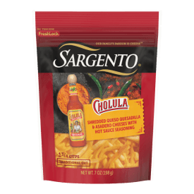 Sargento® Cholula® Natural Queso Quesadilla & Asadero Shredded Cheese with Hot Sauce Seasonings, Traditional Cut, 7 oz