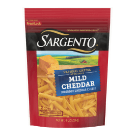 Sargento® Natural Mild Cheddar Shredded Cheese, Traditional Cut, 8 oz