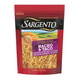 Sargento® Natural Nacho & Taco Shredded Cheese, Fine Cut, 8 oz