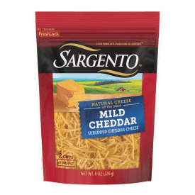 Sargento® Natural Mild Cheddar Shredded Cheese, Fine Cut, 8 oz