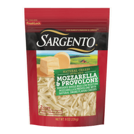 Sargento® Natural Mozzarella & Provolone Shredded Cheese, Traditional Cut, 8 oz
