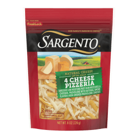 Sargento® Natural 4 Cheese Pizzeria Shredded Cheese, Traditional Cut, 8 oz