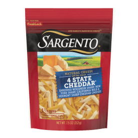 Sargento® Natural 4 State Cheddar® Shredded Cheese, Traditional Cut, 75 oz
