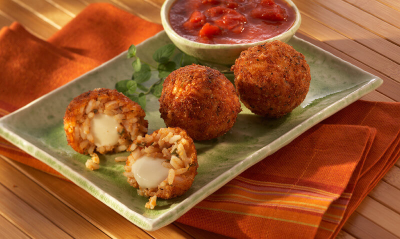 2009 mozzarella rice balls