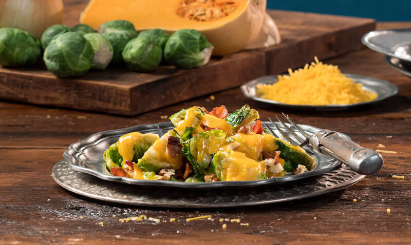 Cheesy Brussel Sprout Casserole