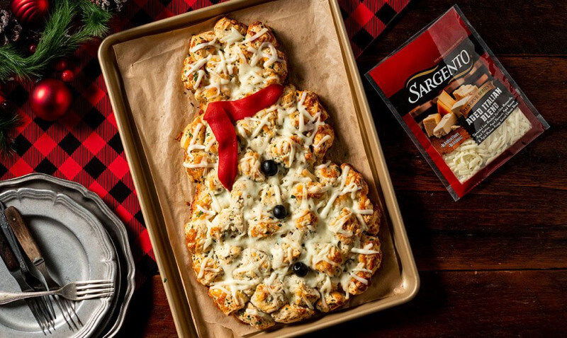 Cheesy Pull Apart Snowman