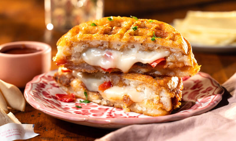 TaterTot Waffle Sandwich