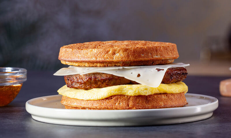WaffleBreakfastSandwich LowAngle