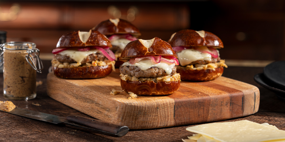 Stuffed Brat Slider | Sargento® Foods Incorporated