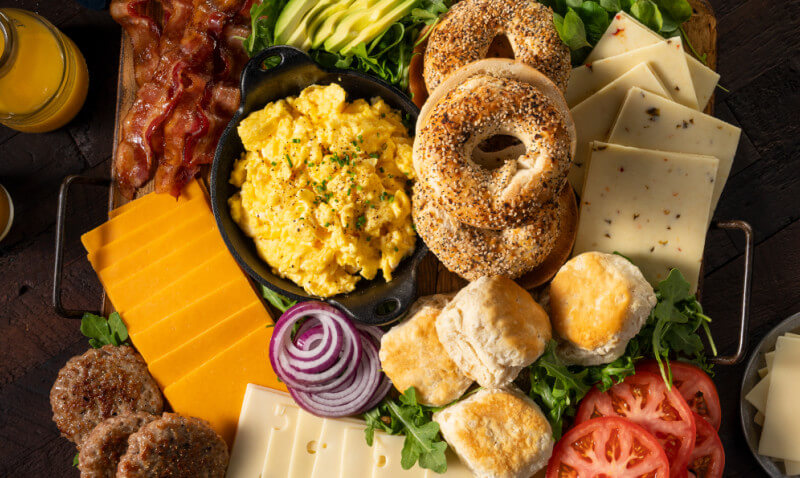 breakfast sandwich board