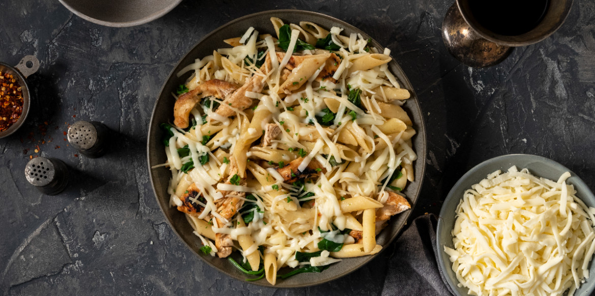 Chicken with Pasta and Spinach Recipe | Sargento