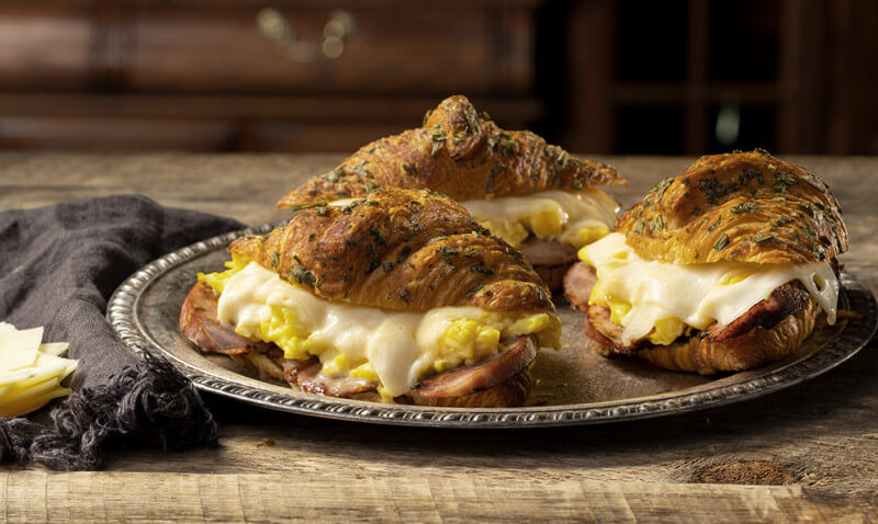 hamm egg cheese croissant