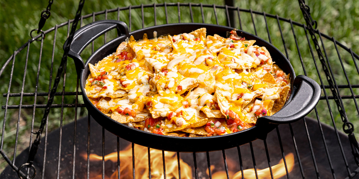 Camp Stove Recipe: Camp Skillet Nachos - Get Lost Travel Vans