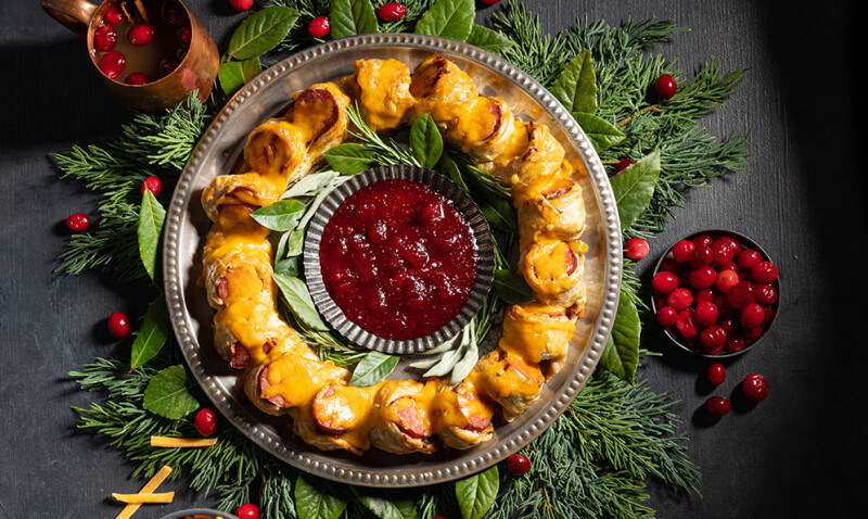sausage wreath