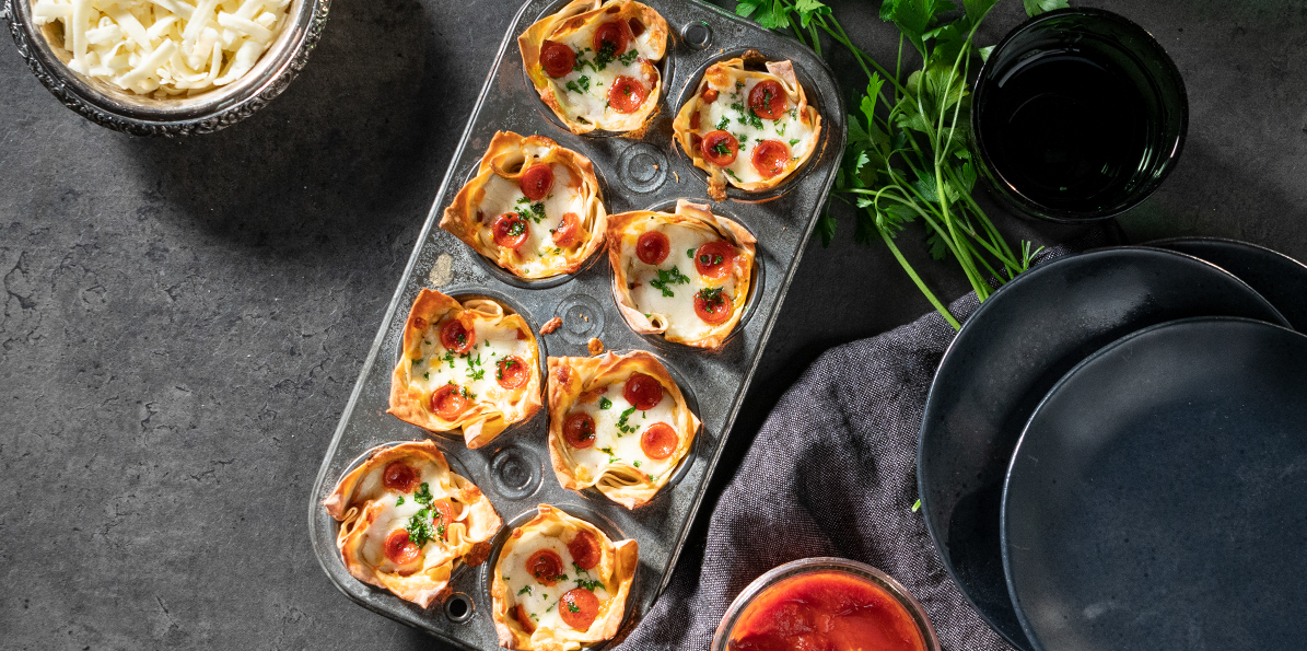 Pizza Wonton Cups | Sargento® Foods Incorporated